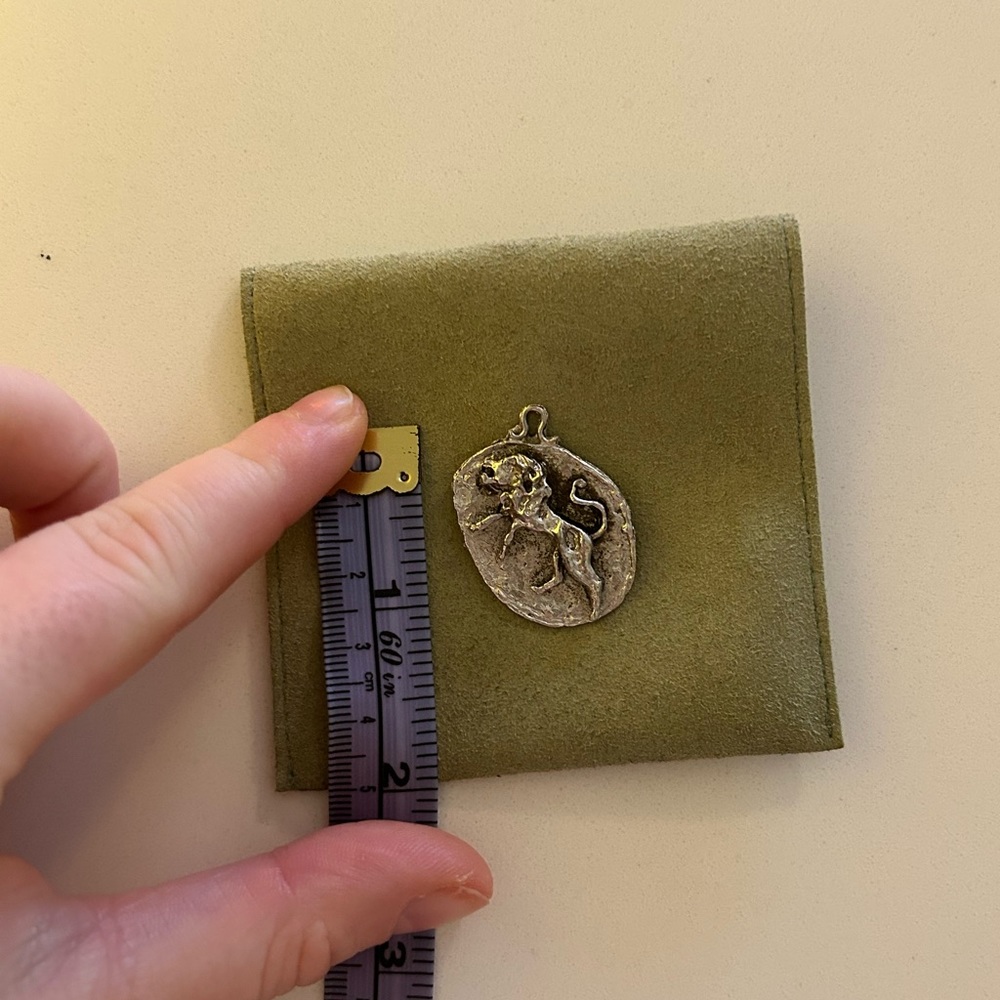 Sterling silver Leo pendant